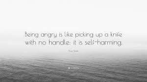 Self harm quotes selfharm198 twitter save image. Koo Stark Quote Being Angry Is Like Picking Up A Knife With No Handle It Is