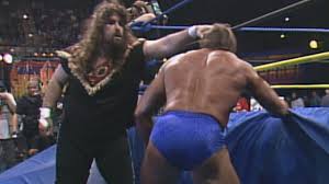Then when douglas tries it, he runs splat into the rock! Cactus Jack Comes Through The Ring To Even The Odds Vs Dx Raw Feb 9 1998 Youtube