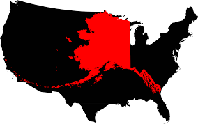 Alaska is by far the largest u.s. File Alaska Compared To The United States Map Png Wikimedia Commons