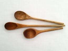 Three Vintage Wooden Spoons Wood Spoons Baking Cooking Etsy Wood Spoon Wooden Spoons Wooden
