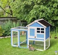 PawHut 54L 2-Story Rabbit Hutch - Large Wooden Bunny Cage With Waterproof  Roof & No-Leak Tray, Orange