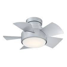 Replaceable led luminaire powered by wac lighting, features smooth and continuous brightness control. Modern Forms Vox Flush Mount Outdoor 1 Light Led 26 Ceiling Fan In Titanium Silver Lightsonline Com