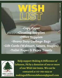 View all jobs at lowe's report job. Making A Difference Of Lebanon Pa Wish List One Way You Could Support Our Organization Facebook