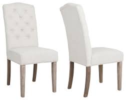 Ogefer upholstered dining chairs linen set of 1 mid century modern chairs living room chair side chair with tufted back armrest solid wood legs for kitchen dining room bedroom, beige 11 $129 99 Btexpert French High Back Tufted Upholstered Dining Chair Set Of 2 Ivory Beige Farmhouse Dining Chairs By Btexpert Am5098 2 Houzz