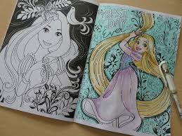 ぬりえ本紹介 ディズニーアートぬりえアリエル ラプンツェルレビュー 塗ってみましたｖ 塗り絵日記 大人の塗り絵 ディズニー ディズニーアート ぬりえ ディズニー