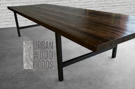 Large Modern Wood Dining Table Made Of 2 5 Inch Thick Etsy Wood Conference Table Reclaimed Wood Furniture Wood Furniture