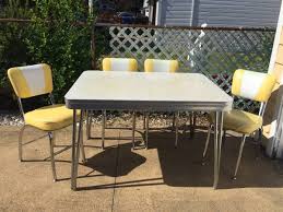 vintage 1950s dining table and chairs