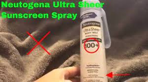 How To Use Neutrogena Ultra Sheer Sunscreen Spray Review Youtube