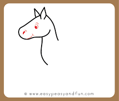 Draw a big circle in its lower area. How To Draw A Horse Step By Step Tutorial For Kids Cartooning Easy Peasy And Fun