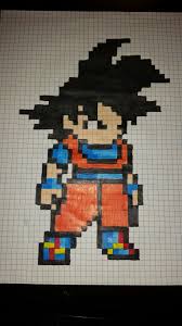 Goku Pixel Art Coloriage Pixel Art Coloriage Pixel Dessin Pixel