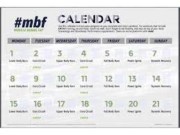 Muscle Burns Fat Calendar