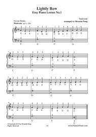 Lightly Row Piano Sheet Music Easy Piano Sheet Music