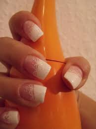 Gelnagel French Weiss Glitzer French Nagel Glitzer Gelnagel French French Nagel Weiss