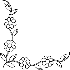 Border Coloring Pages Floral Flower Border Flower Coloring Pages Flower Doodles