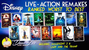 Disney knows the success of their own properties. Disney Live Action Remakes All 16 Movies Ranked Worst To Best Youtube
