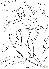 Download and print these surfing coloring pages for free. Cool Surfer Coloring Page Free Printable Coloring Pages Coloring Pages Free Printable Coloring Pages Beach Coloring Pages