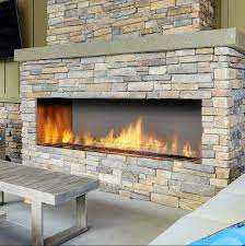 Create a cozy conversation space while bringing comfort and warmth to your backyard space or patio with the rta outdoor living linear outdoor fireplace featuring a modern aesthetic. Hzo60 60 Outdoor Gas Fireplace