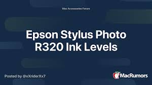 Its relatively slow speeds work well for low volume users, producing only 15 pages per minute using black epson r320 ink. Epson Stylus Photo R320 Ink Levels Macrumors Forums