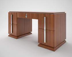 Die besten pc schreibtische und zubehör im überblick: Walnuss Art Deco Schreibtisch Mit Chromgriffen Original Antike Mobel
