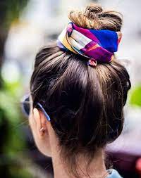 How to do a back combed afro with a bandana? 10 Fresh Ways To Wear A Silk Scarf Via Purewow Hair Styles Hairstyle Examples Long Hair Styles