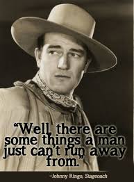 Men should be tough, fair, and courageous, never petty, never looking for a fight, but never backing down from one either. American Cowboy Magazine John Wayne Quotes John Wayne Wayne