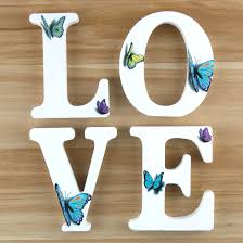 See more of letters decor on facebook. 1pc 10cm 3d Butterfly Wooden Letters Alphabet Diy Design Hand Made Art Crafts Name Letter Standing Home Decor Height 3 94 Inches Decorative Letters Numbers Aliexpress