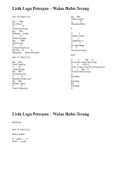 Ku terbiasa tersenyum tenang walau aargh… hatiku menangis kaulah cerita tertulis dengan pasti selamanya dalam pikiranku uuhh. Walau Habis Terang