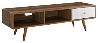 Shop our unique collection of furniture, décor & more. Low Profile 55 Wood Tv Stand Midcentury Entertainment Centers And Tv Stands By Modway Houzz