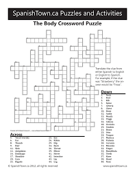 Give these printable crossword puzzles a try and then come back to see how many answers you got correct. The Body Crossword Puzzle