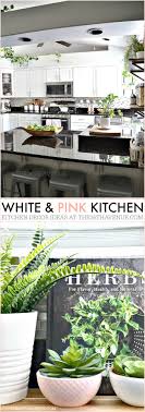 Pink and grey kitchen decor. White Kitchen Pink Kitchen Decor The 36th Avenue