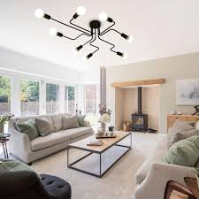 I lampadari da camera letto sono punti luce centrali alla stanza matrimoniale e le nuove abitazioni con soffitti più bassi impongono la scelta di corpi illuminanti meno. Senza Lampadine Uflizogh Plafoniere A Led Da Soffitto Industriale Vintage Con 8 Lampadine E27 Per Soggiorno Lampadario Led Soffitto Per Camera Da Letto Cucina Salotto Lampadari Lampade A Sospensione E Plafoniere Illuminazione