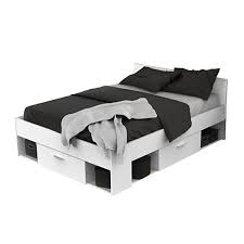 lit rangement dompierre 120 x 190 200 cm blanc haus bett mobelideen
