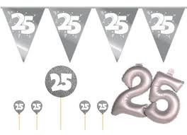 Ballonnen Slingers En Decoraties Voor Een 25 Jarig Huwelijk Feestartikelen Be Feestartikelen Be
