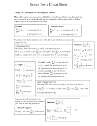 Free printable math cheat sheet. Sequences And Series Formulas Cheat Sheet