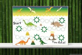 dinosaur sticker chart printable potty training chart