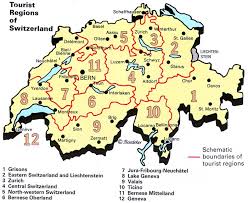 The history of switzerland on a map created more than 70 years ago category:old maps of the history of switzerland or its subcategories this is a main category requiring frequent diffusion and maybe maintenance. Map Of Tourist Regions Of Switzerland Planetware