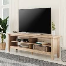 Solid wood television stands stylish and durable tv stands to match your home decor and budget. Rustic Oak Wood Farmhouse Tv Stand 59 Inch Console Cabinet 59 Overstock 32432370