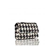 Authentic Black And White Chanel Bag Chanel Houndstooth Tweed Flap Bag Found On Polyvore Chanel Bag Bags Chanel