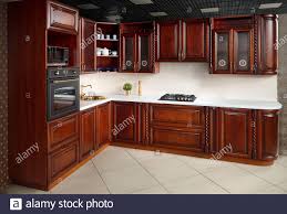 interior of modern kitchen in classic
