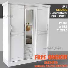 Ini bisa menjadi solusi ideal bagi anda yang memiliki kamar minimalis. Lemari Pakaian Baju 3 Pintu Geser Sliding Kayu Minimalis Modern Shopee Indonesia