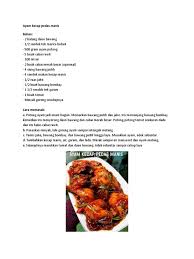 Ayam 1/2 buah jeruk nipis 2sdm margarin bawang bombay. Ayam Kecap Pedas Manis