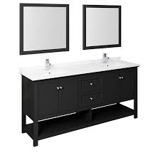A corner bathroom vanity is a small bathroom vanity that fits snugly in a corner of your bathroom. Fresca Fvn2372bl D Manchester 72 Inch Black Traditional Double Sink Bathroom Vanity With Mirrors