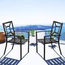 Costway 3 Piece Metal Round Outdoor Bistro Furniture Set Patio Folding Chairs And Table Hm0003 The Hom In 2020 Outdoor Dining Chairs Patio Dining Patio Dining Chairs