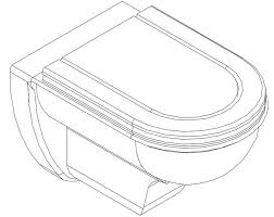 1710 x 745 x 720mm. Servizi Igienici In Formato Dwg Per I Tuoi Disegni In Autocad
