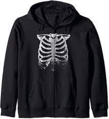 Rib cage kids sweatshirt $19.99: Amazon Com Halloween Skeleton Rib Cage Women Girls Boys Men Zip Hoodie Clothing