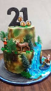 Happy 21st Birthday Cake For The Hunter Or Fisherman In Your Family Cake 21st Birthday Cake Amazing Cakes
