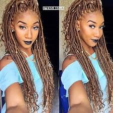 Black And Honey Blonde Faux Locs Stylist Feature Love These Goddesslocs By Kingstonjamaica Stylist Xtensionsja Using Synthetic Hair Hone Faux Locs Hairstyles Natural Hair Styles Honey Hair