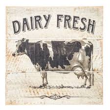 Dairy Fresh Cow Wood Wall Decor Cow Decor Cow Wall Decor Hobby Lobby Decor