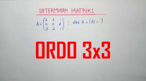 Contoh soal determinan matriks 3x3. Determinan Matriks Ordo 3x3 Metode Sarrus Youtube