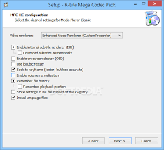 Free package of media player codecs that can improve audio/video playback. K Lite Mega Codec Pack 12 7 5 Free Download